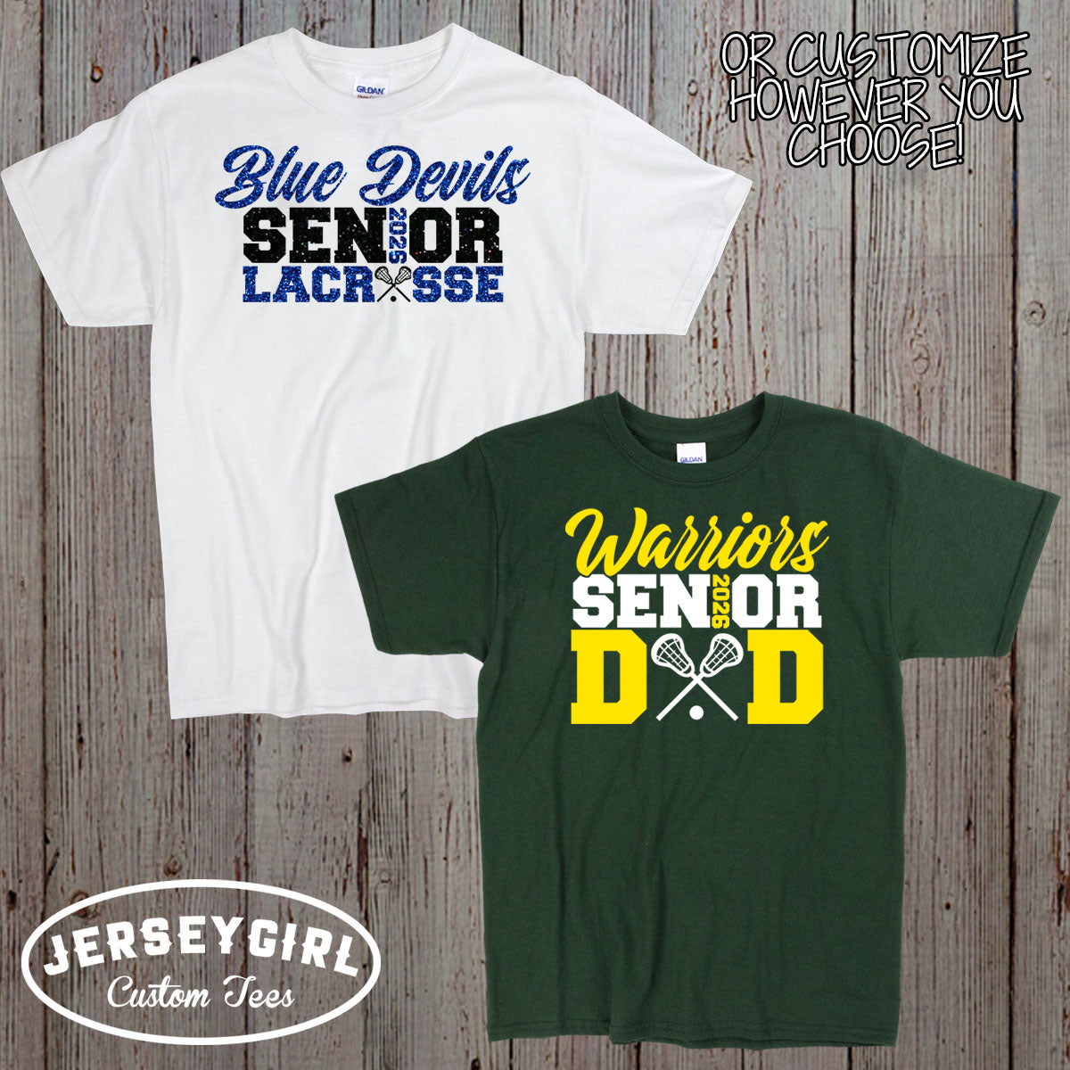 custom lacrosse senior mom shirt