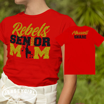 custom marching band senior mom shirt