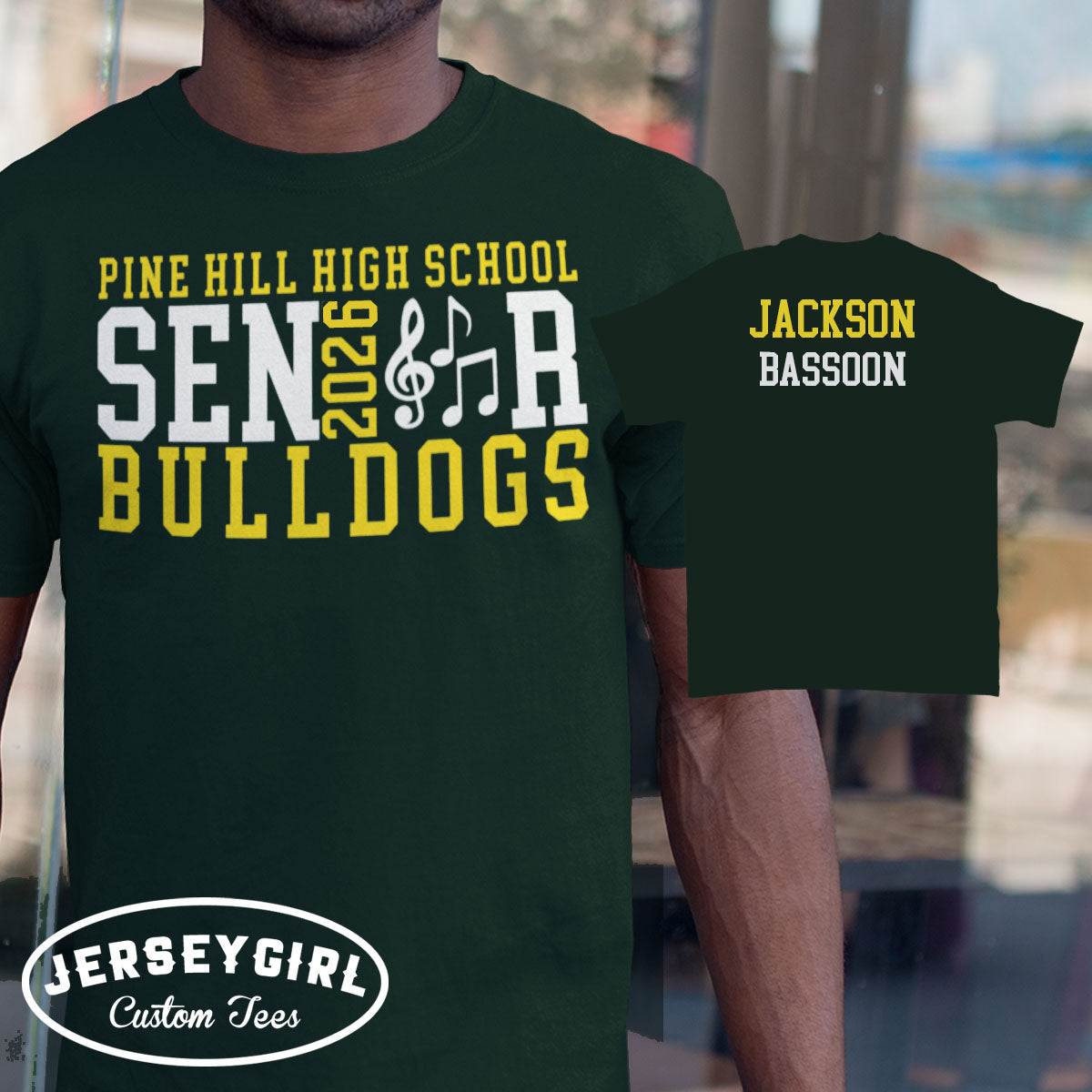 custom marching band senior shirt