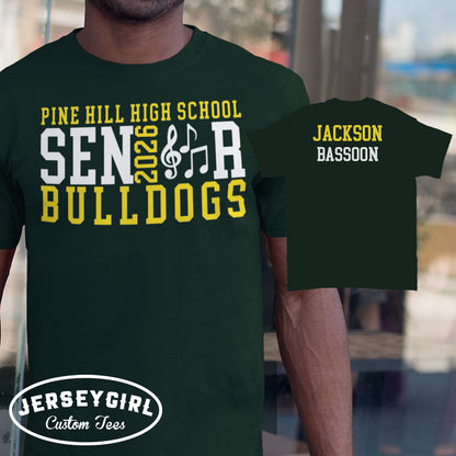 custom marching band senior shirt