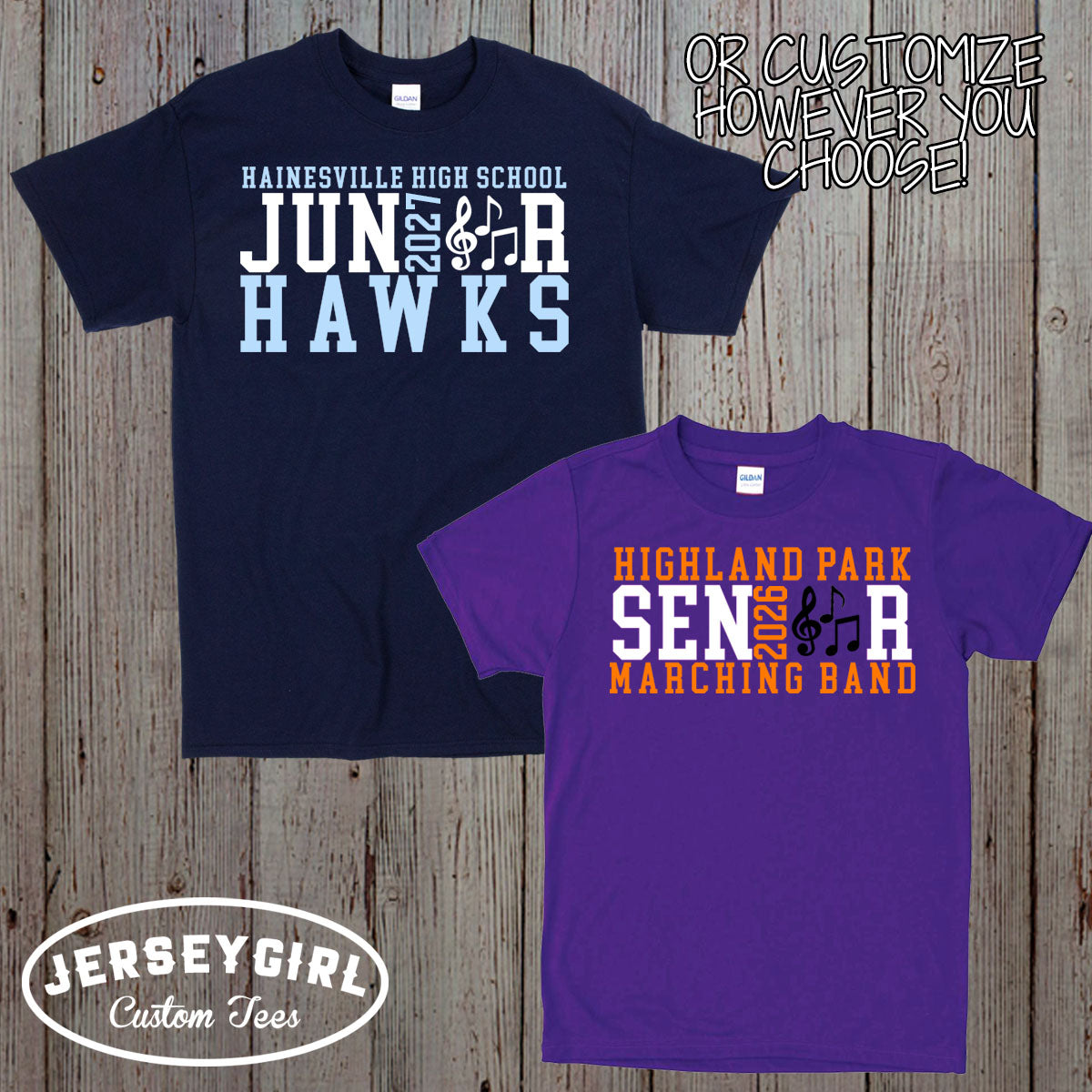 custom marching band senior shirt