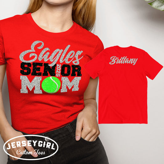 custom senior tennis mom shirt