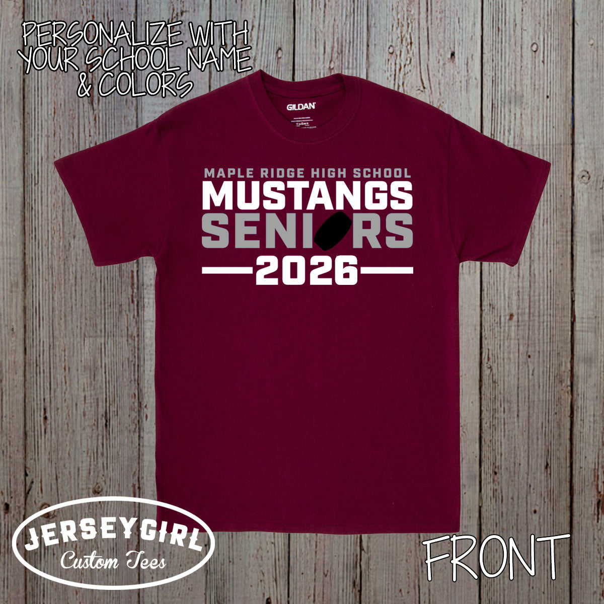 custom hockey seniors night shirt
