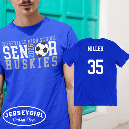 custom soccer senior shirt
