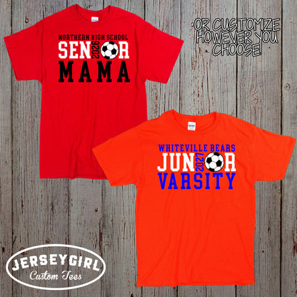 custom soccer senior shirt