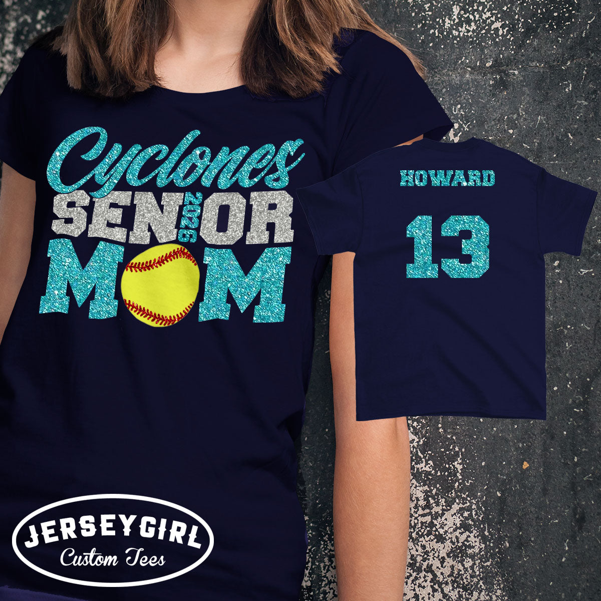 custom senior softball mom shirt