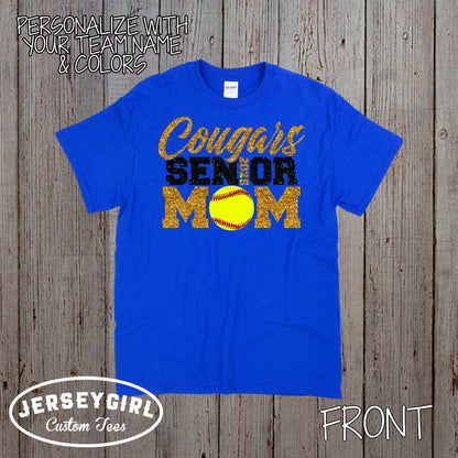 custom senior softball mom shirt