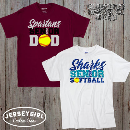 custom senior softball mom shirt