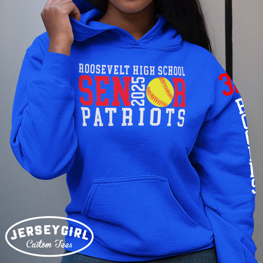 custom softball senior hoodie