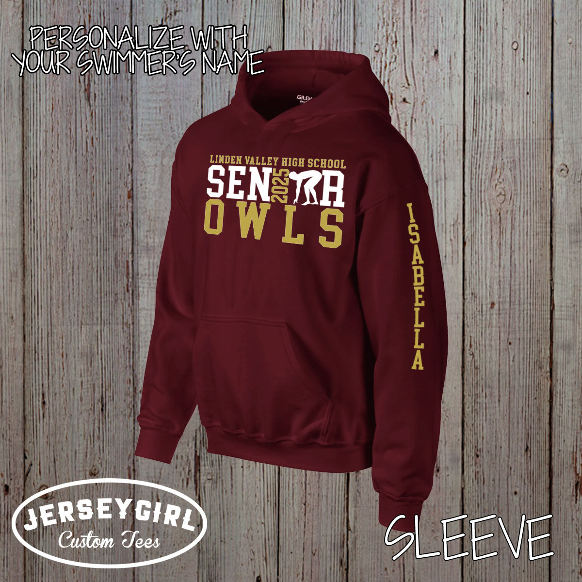 custom swim senior hoodie