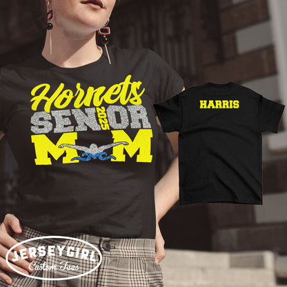custom senior swim mom shirt