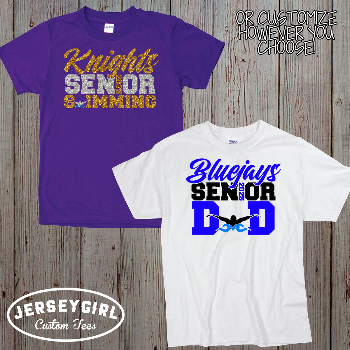 custom senior swim mom shirt