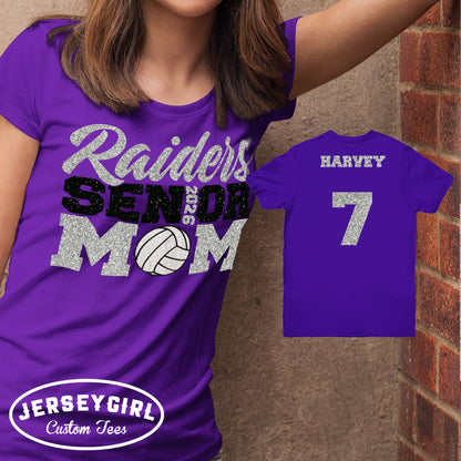 custom senior volleyball mom shirt