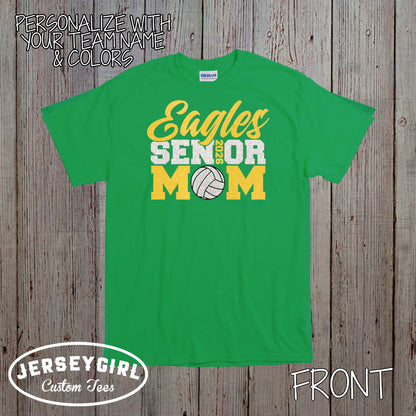 custom senior volleyball mom shirt