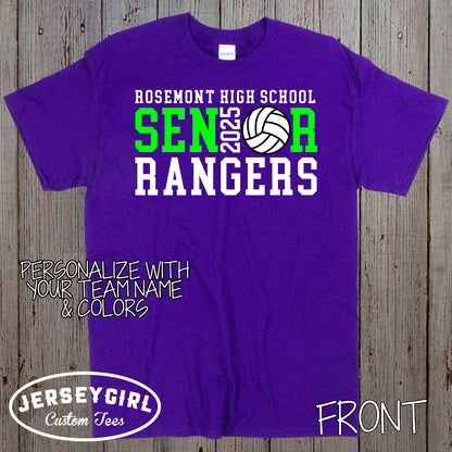 personalized volleyball senior shirt