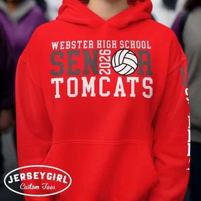 custom senior volleyball hoodie