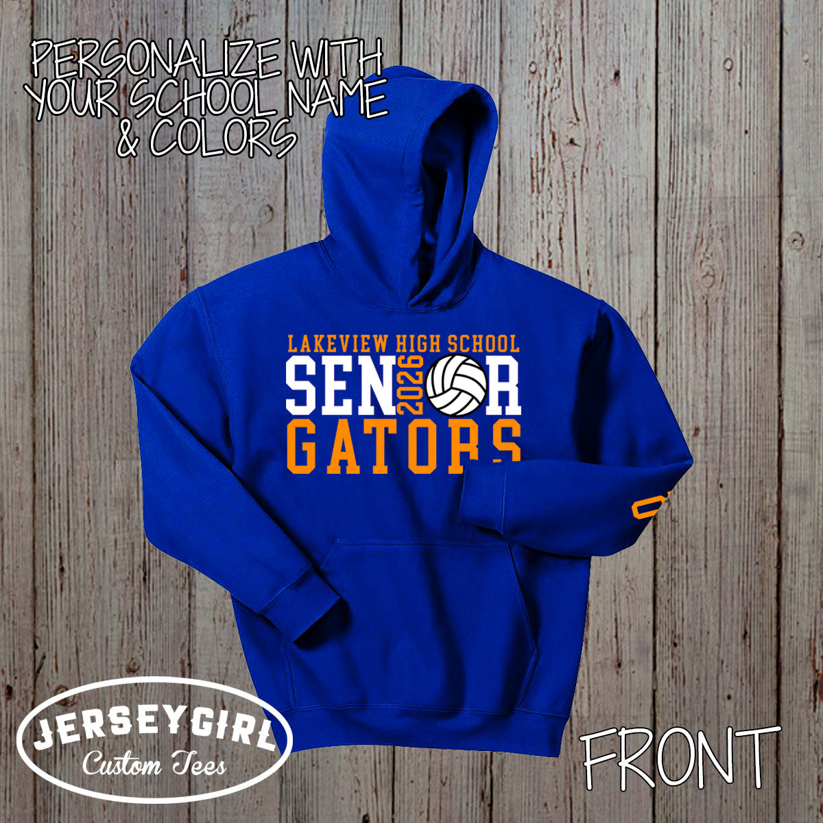 custom senior volleyball hoodie