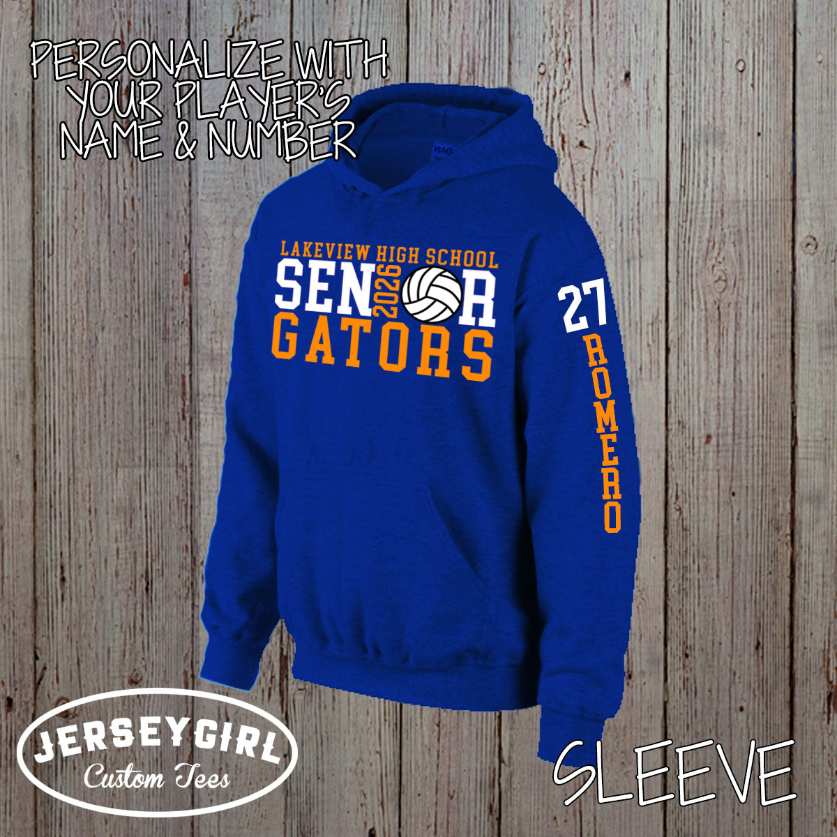 custom senior volleyball hoodie