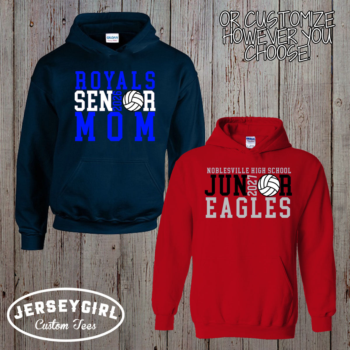 custom senior volleyball hoodie
