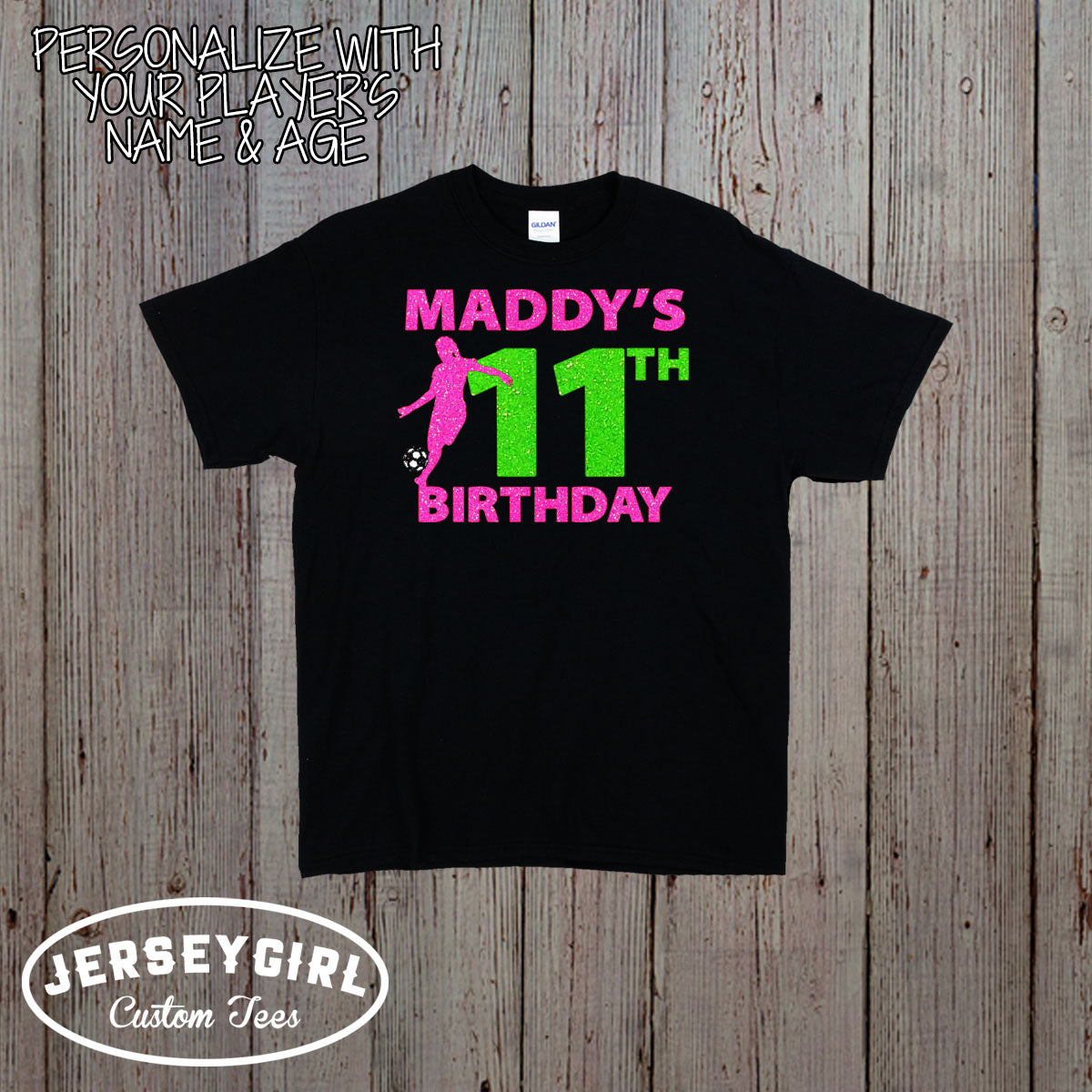 custom soccer birthday shirt