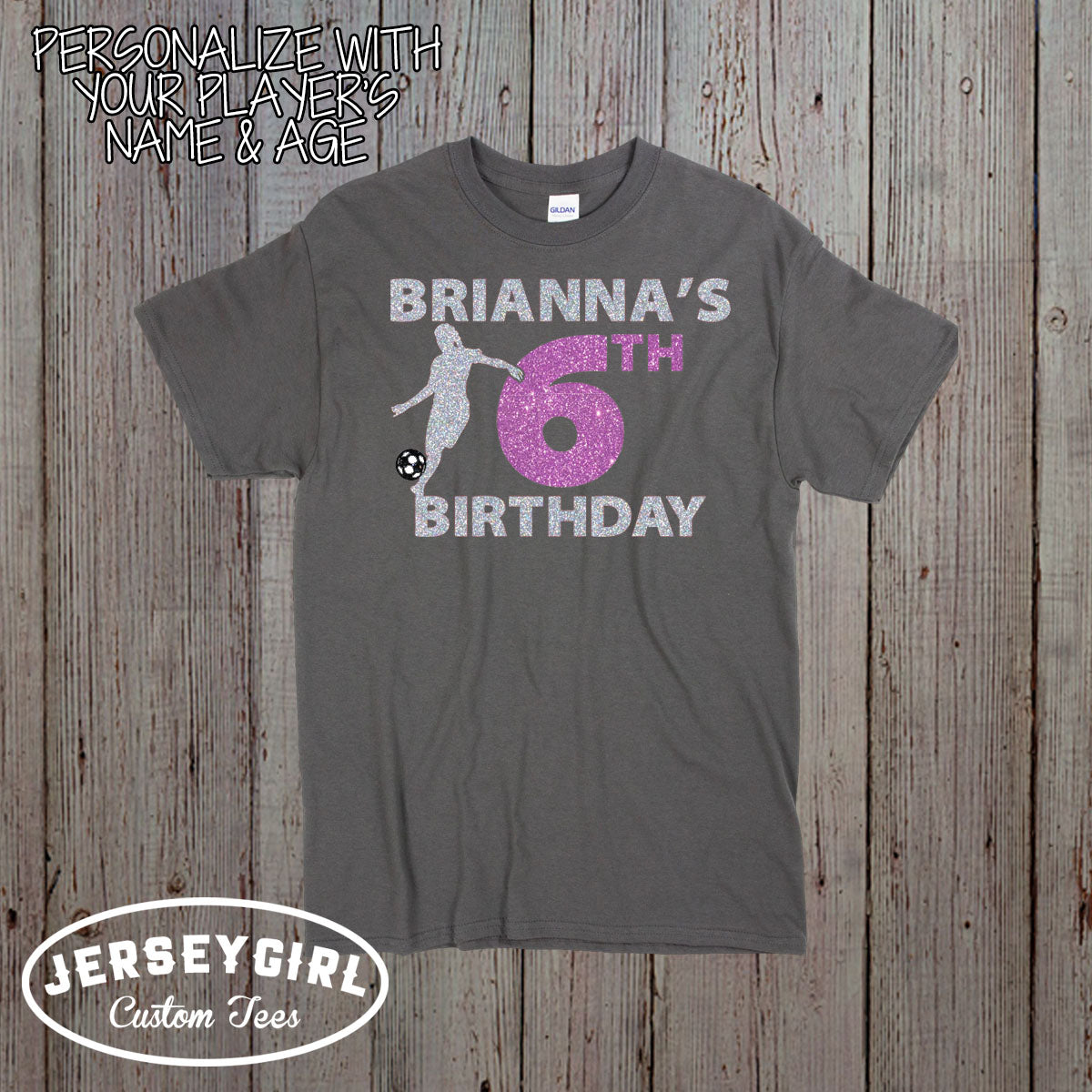 custom soccer birthday shirt