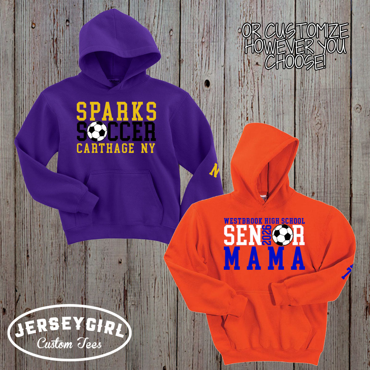 custom soccer senior hoodie