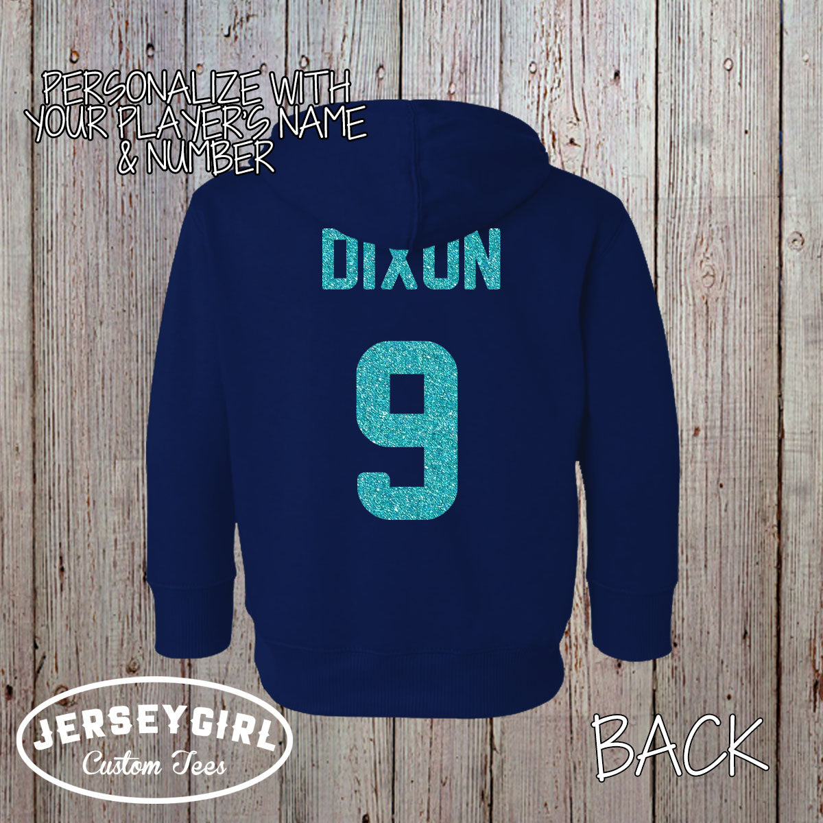 custom soccer sister hoodie with name and number
