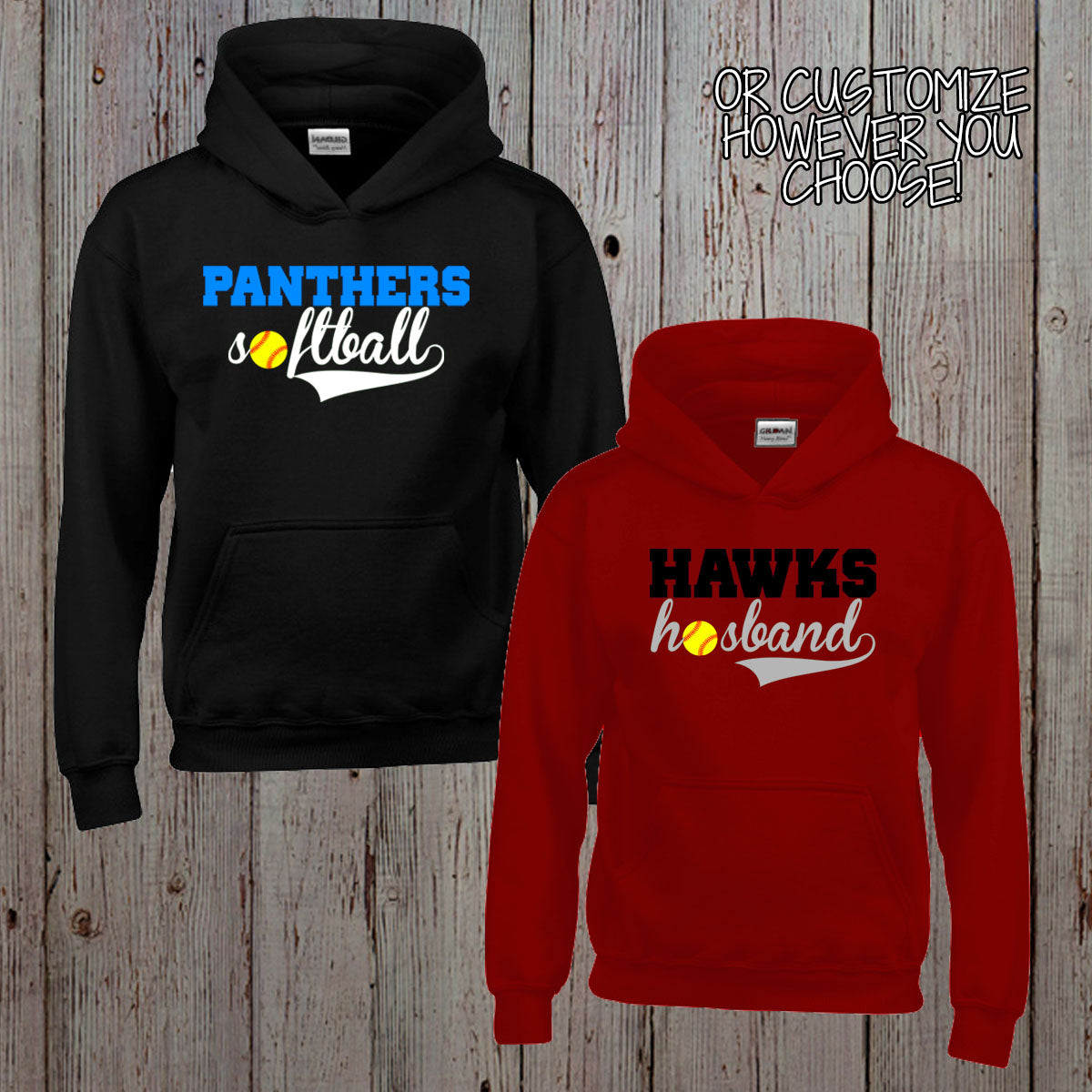 custom softball boyfriend hoodie