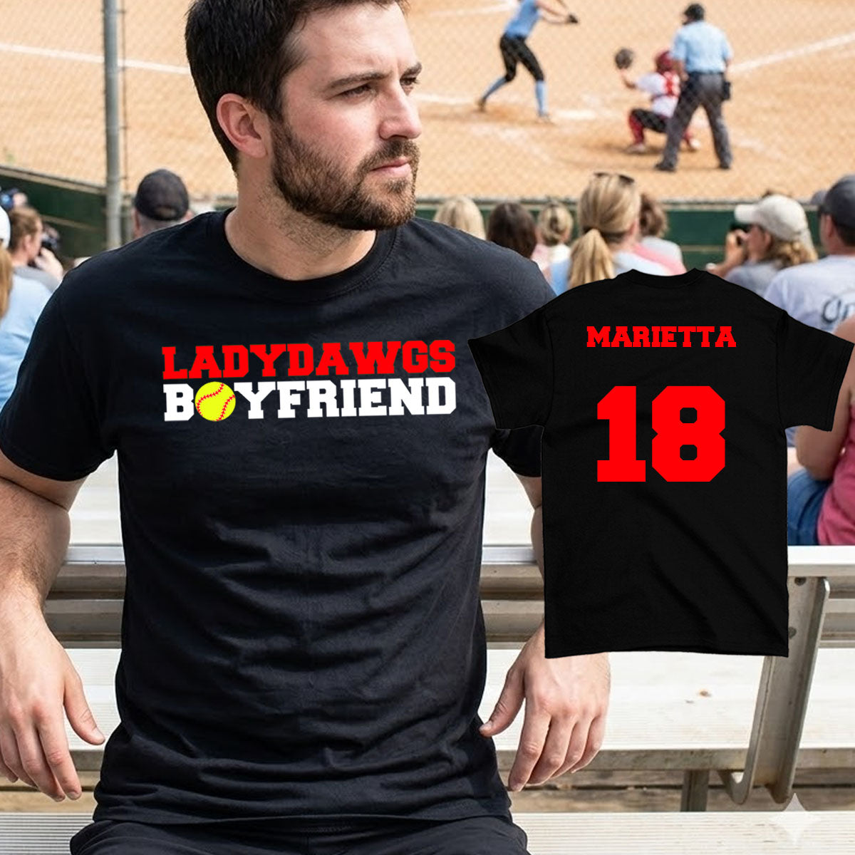 custom softball boyfriend shirt