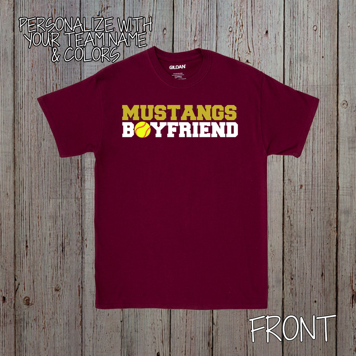 custom softball boyfriend shirt