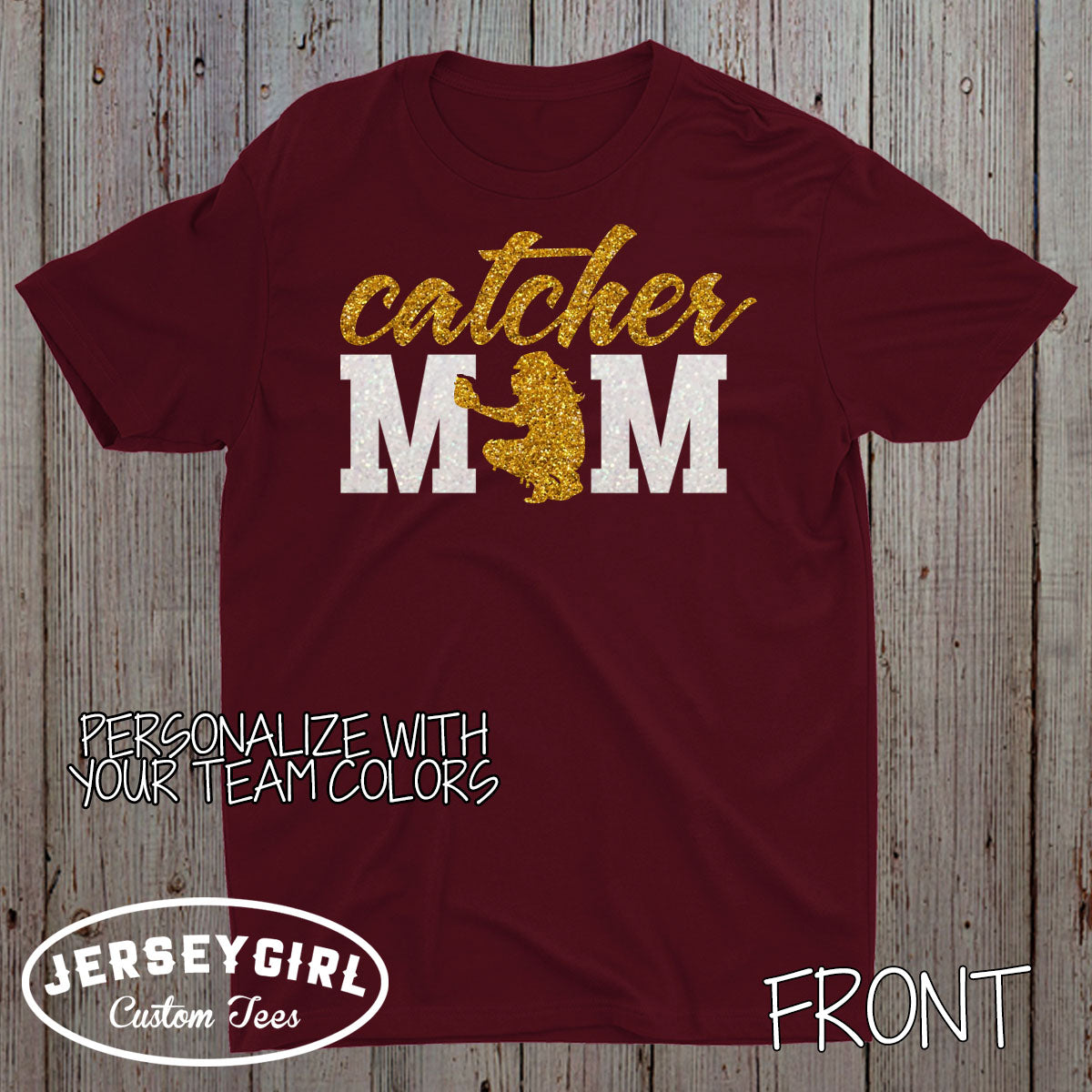 custom softball catcher mom shirt