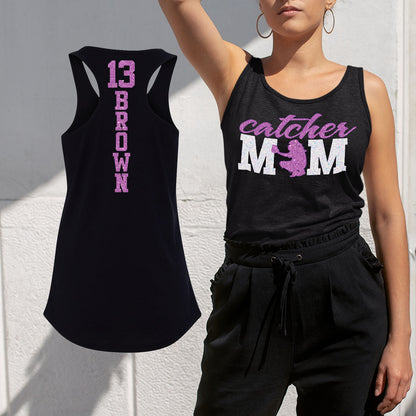softball catcher mom tank top