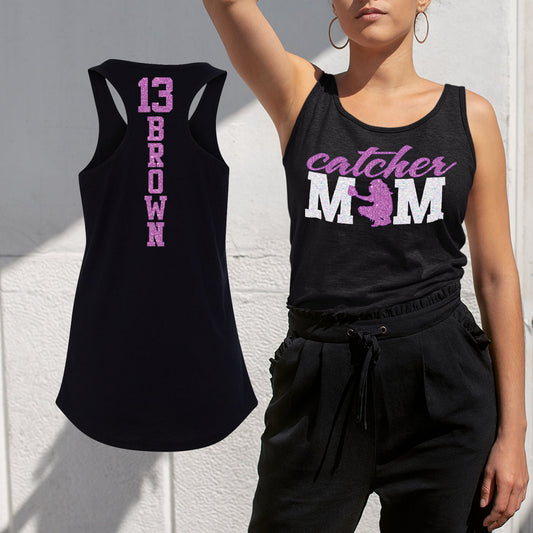 softball catcher mom tank top