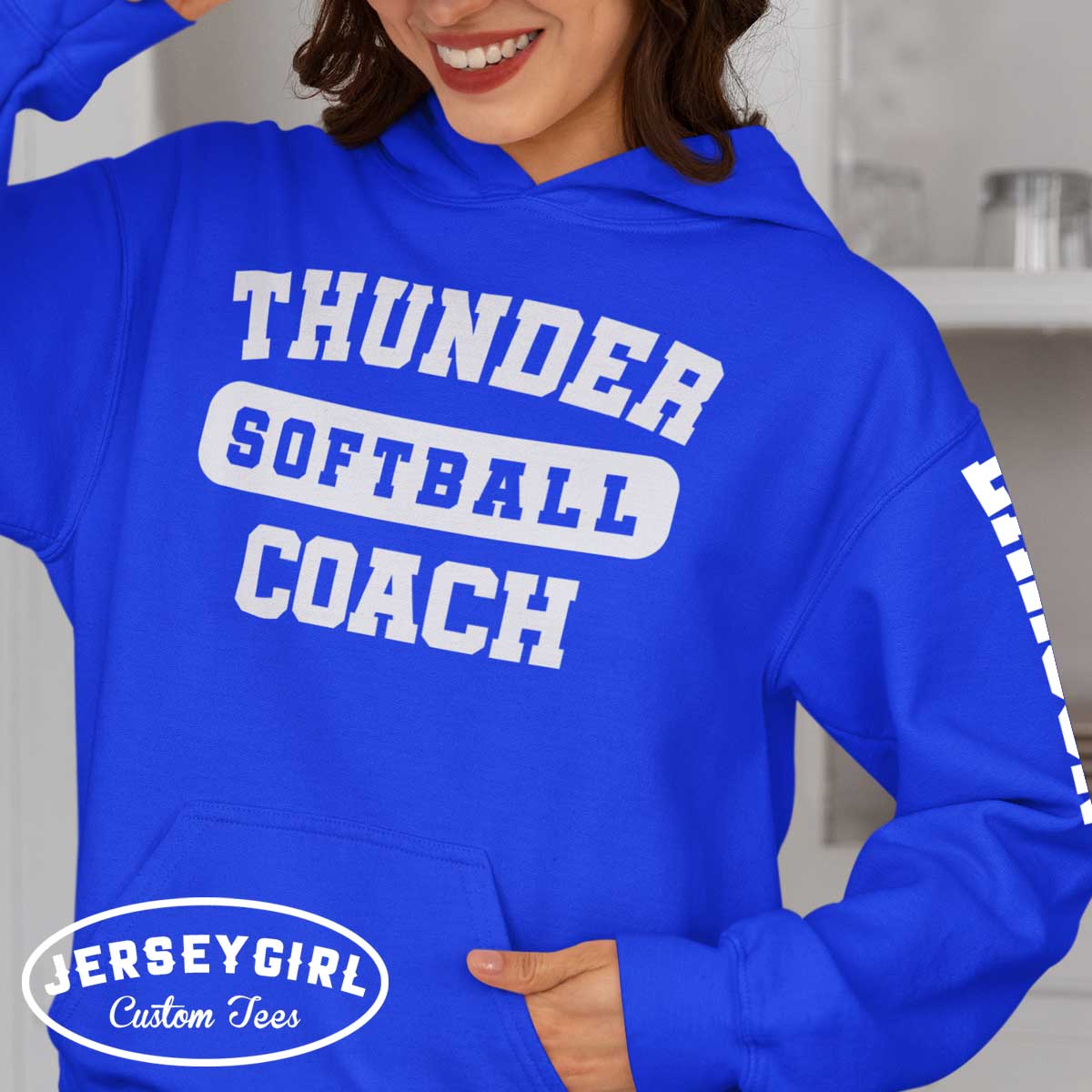 personalized softball coach sweatshirt