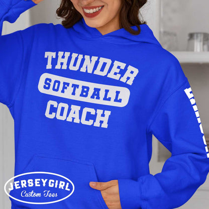 personalized softball coach sweatshirt