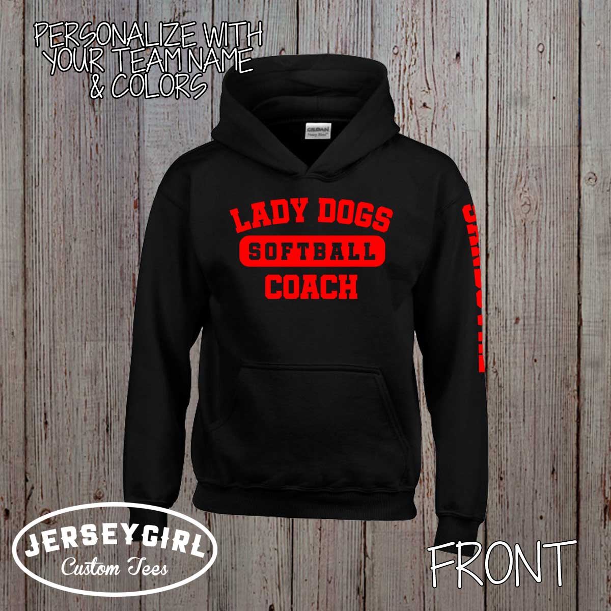 personalized softball coach sweatshirt