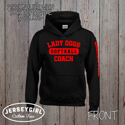 personalized softball coach sweatshirt