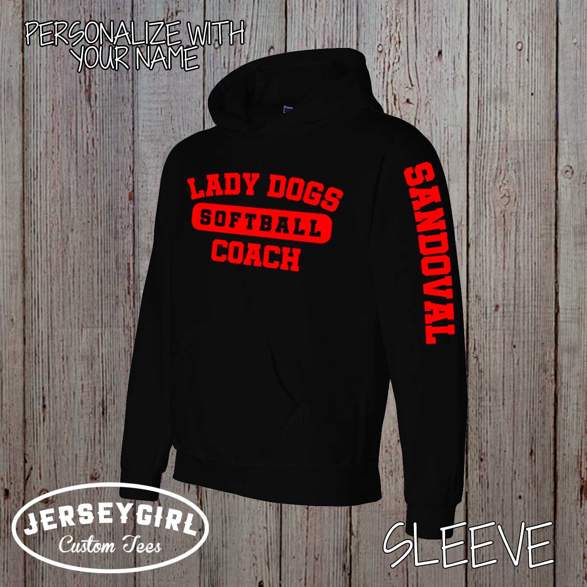 personalized softball coach sweatshirt