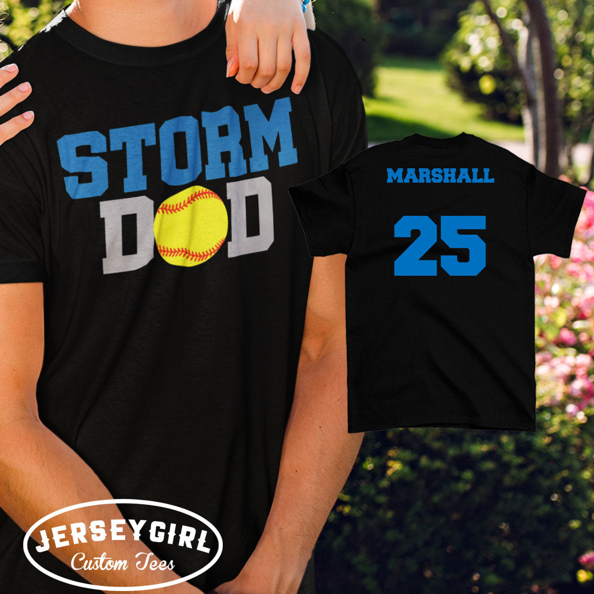 personalized softball dad shirt