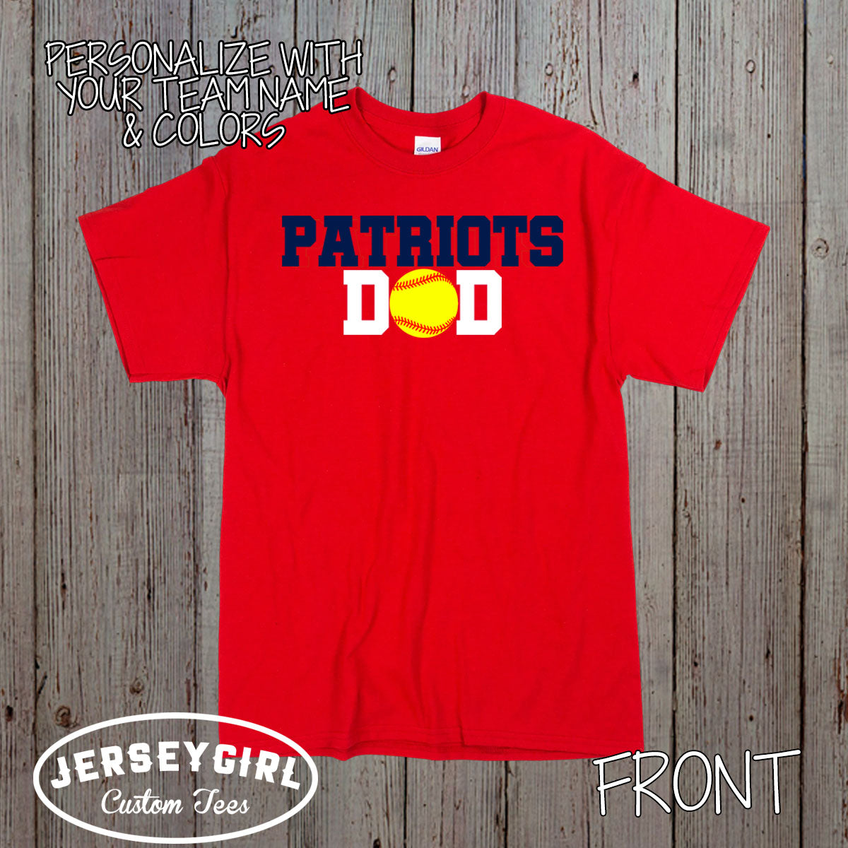 personalized softball dad shirt