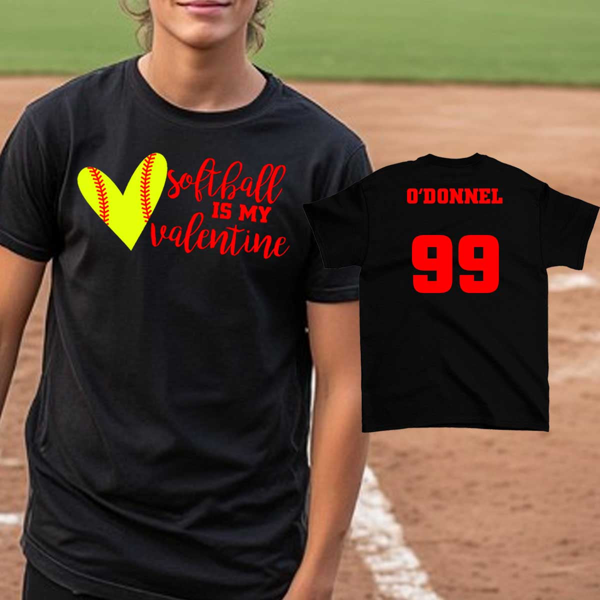 Softball is My Valentine shirt