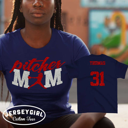custom softball pitcher mom shirt