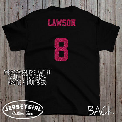 custom softball pitcher mom shirt
