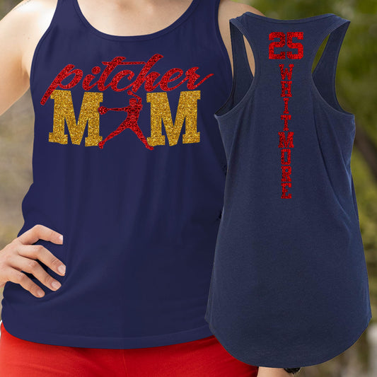 softball pitcher mom tank top