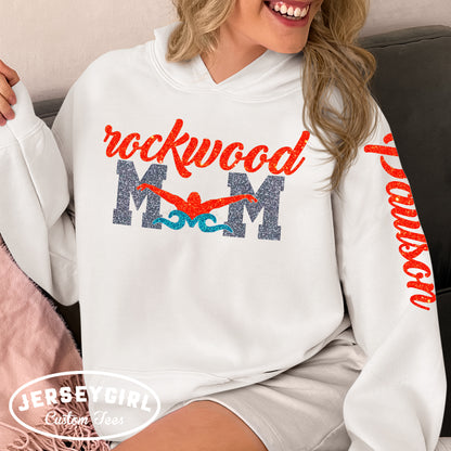 custom swim mom sweatshirt