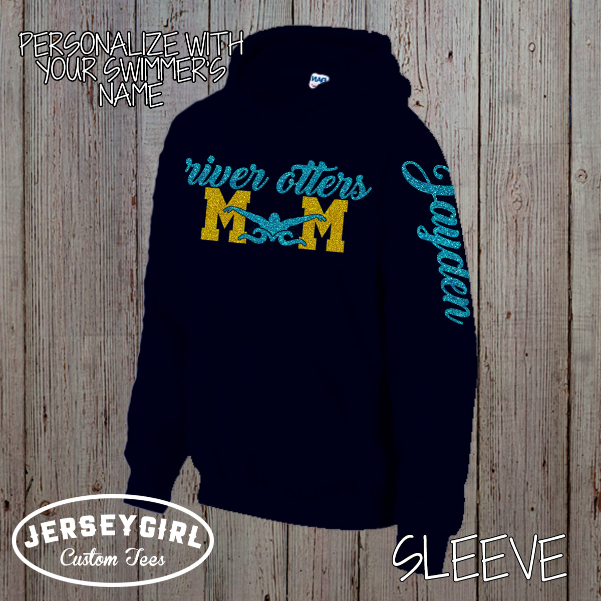 custom swim mom sweatshirt