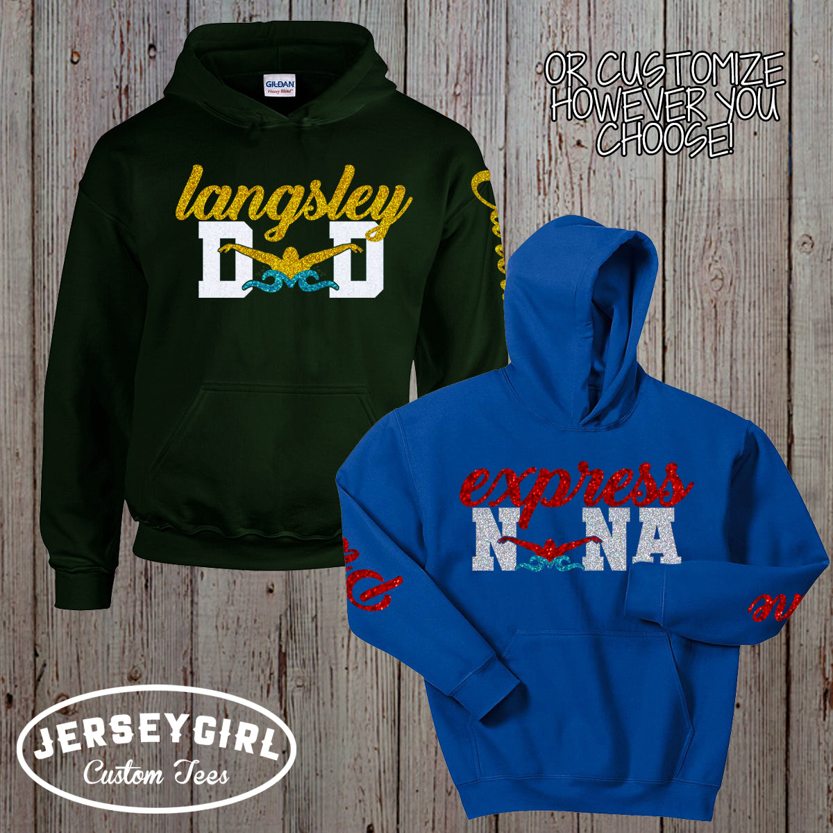 custom swim mom sweatshirt