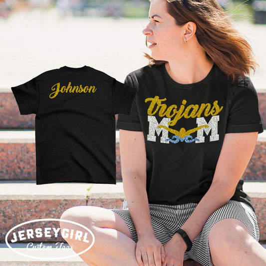 custom swim mom shirt
