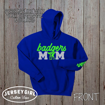personalized swim mom hoodie