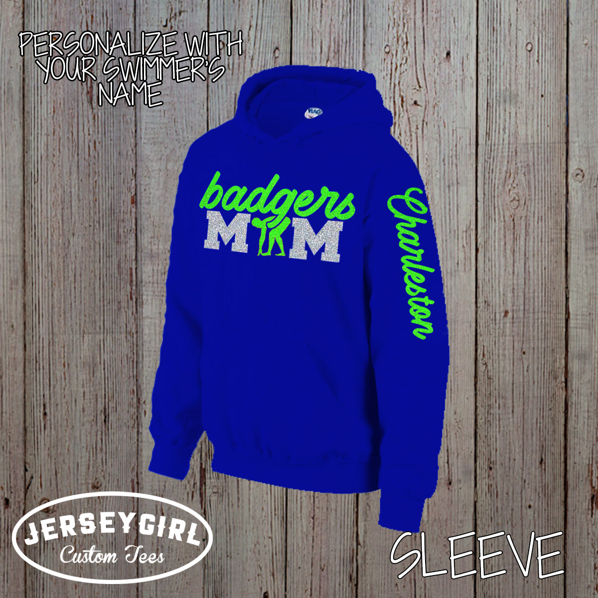 personalized swim mom hoodie